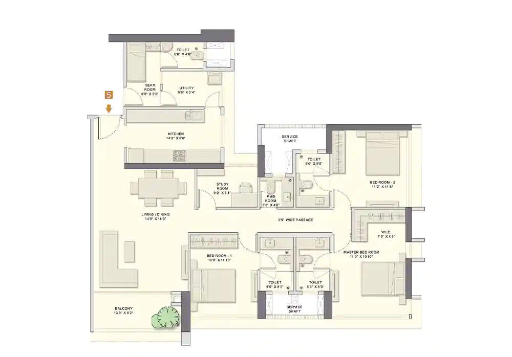 3.5 BHK